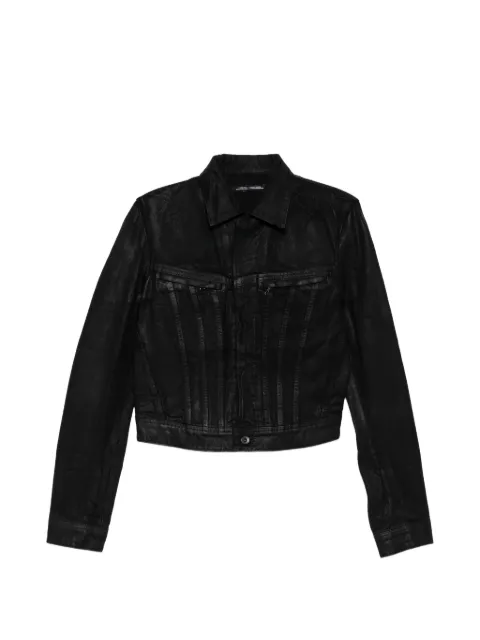 Julius coated cropped jacket Black 937BLM1C