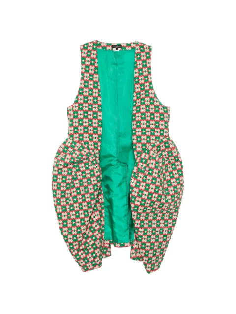 Comme des Garçons Homme Plus geometric-pattern sculptural coat Green PQA009