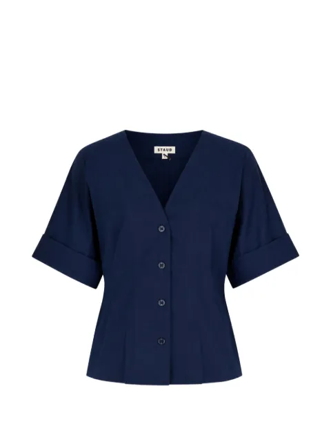STAUD Elle button-up top Blue R26S1167PO
