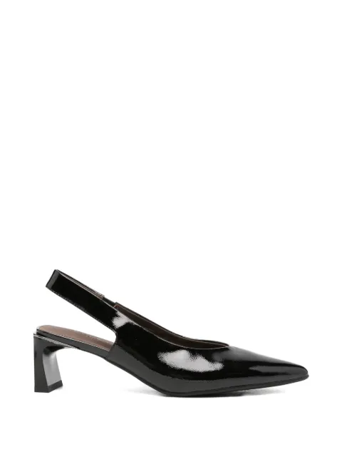 SERGIO MORETTI FIRENZE patent-finish slingback pumps Black R658526122