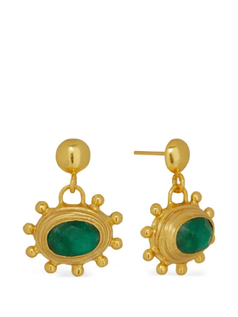 Ottoman Hands emerald Zand drop earrings Gold GRA46AE