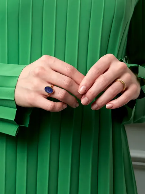 Ottoman Hands Mina lapis ring Gold GEM1529AR