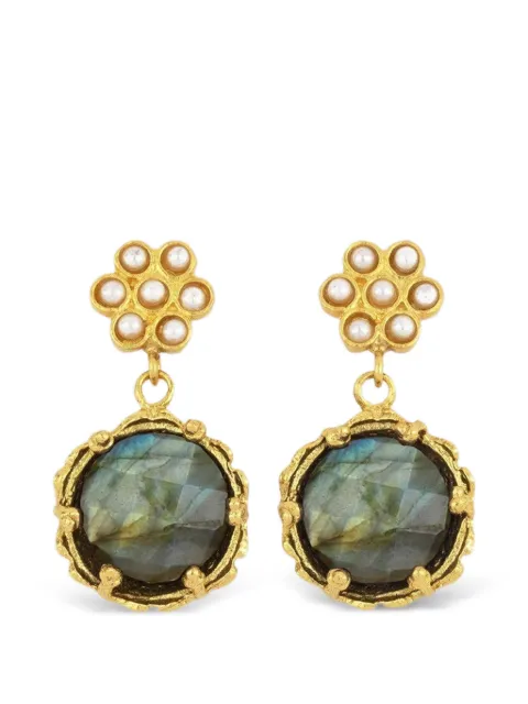Ottoman Hands Estatira labradorite earrings Gold GRA18A12AES20