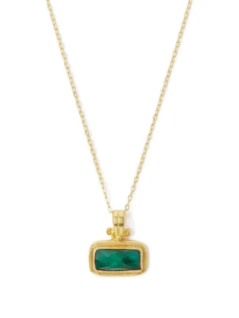 Ottoman Hands Noa emerald pendant necklace Gold GEM216AN