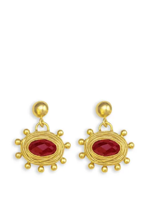 Ottoman Hands ruby Zand drop earrings Gold GRA47CE