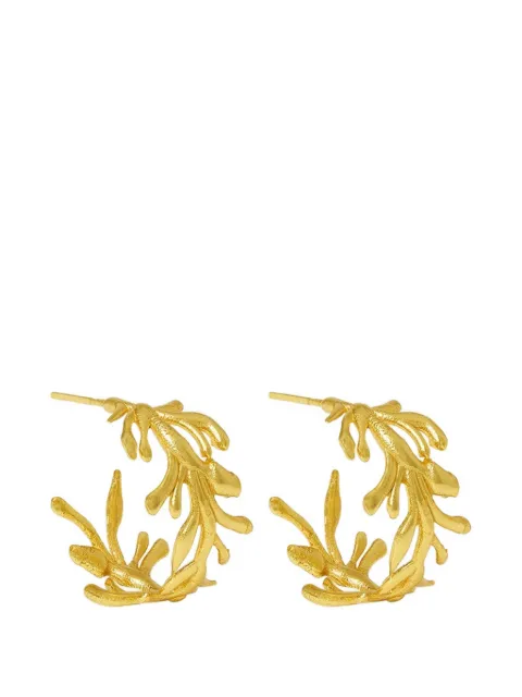 Ottoman Hands Zephyr coral hoop earrings Gold ETH38S0AE