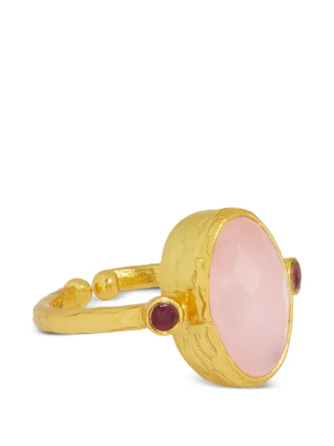 Ottoman Hands Lucia rose quartz ring Gold GEM7014BR