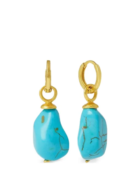 Ottoman Hands Ava turquoise drop earrings Gold BEA2217AE