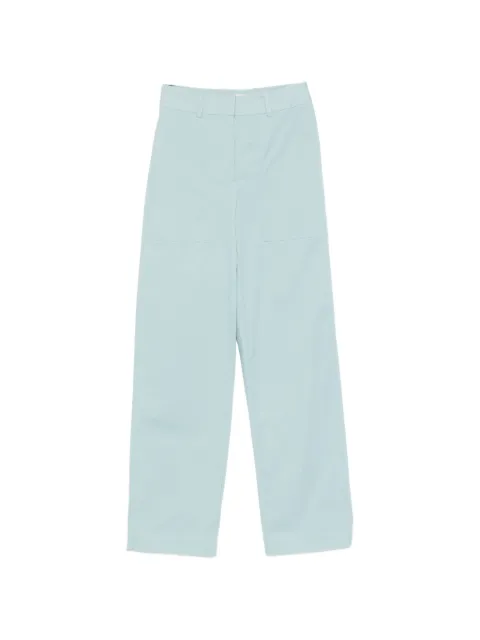 JOSEPH Jaber patch-pocket straight-leg trousers Blue JF009762