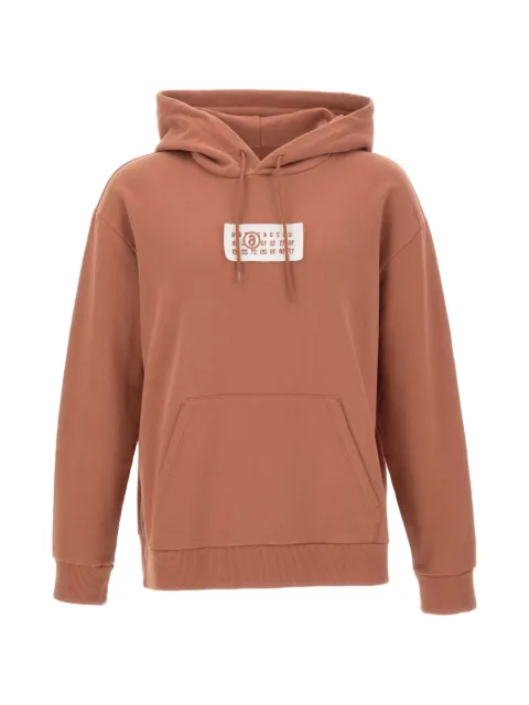 MM6 Maison Margiela logo-patch hoodie Brown SH2GU0034M25014904