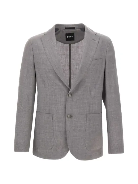 BOSS slim-fit virgin wool blazer Grey 50561991