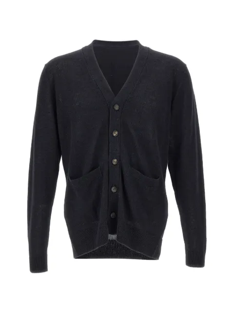 Filippo De Laurentiis V-neck button-up cardigan Grey CB1MLTLC7R990