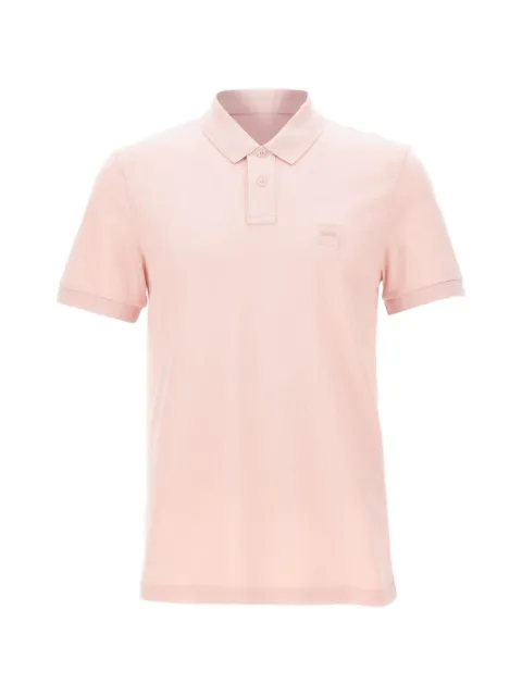 BOSS stretch-cotton slim-fit polo shirt with logo patch Pink 50507803