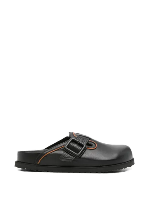 Birkenstock buckle-fastening leather mules Black 1032363