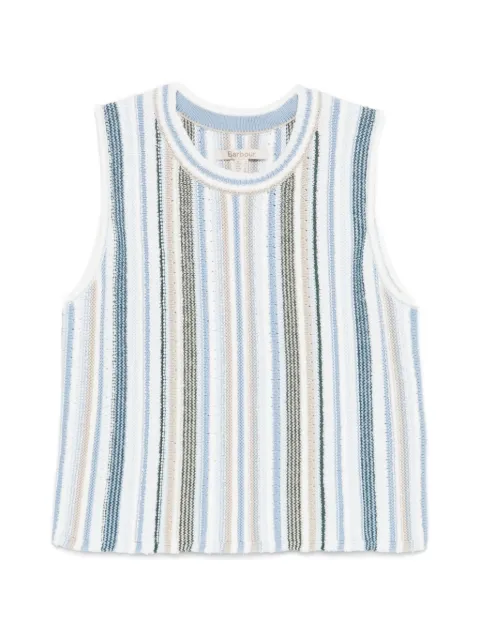 Barbour Josie Knitted stripe-pattern top Blue LKN1766
