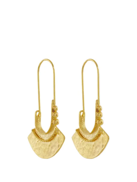 Ottoman Hands Selma hammered drop earrings Gold ETH540AE