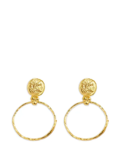 Ottoman Hands Myia roman coin hoop earrings Gold COI60AE