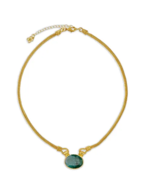 Ottoman Hands Daphne emerald chain necklace Gold 1S2CHN