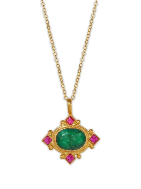 Ottoman Hands Raina crystal-pendant necklace Gold ETH766AN
