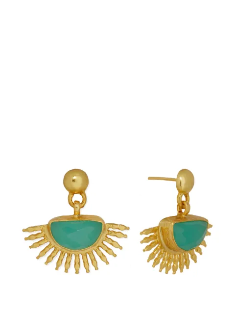 Ottoman Hands Sunrise chalcedony earrings Gold ETH52AE