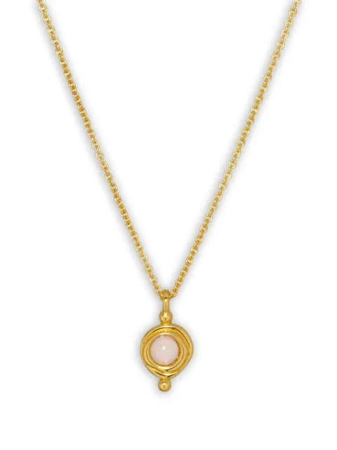 Ottoman Hands October Opal Birthstone necklace Gold GEM13511AN