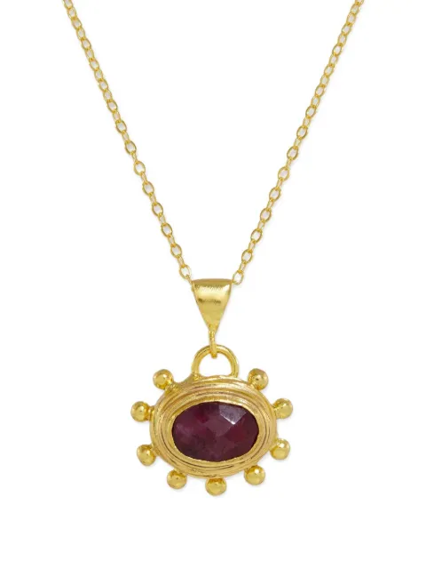 Ottoman Hands Zand Ruby necklace Gold GRA415AN
