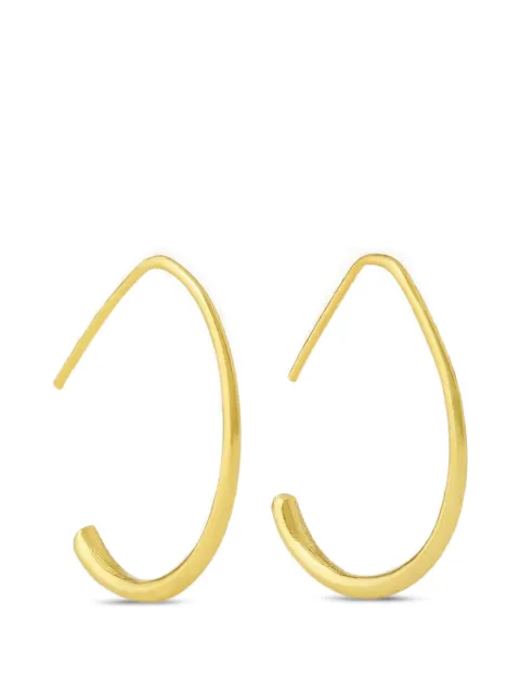 Ottoman Hands Allegra oval hoop earrings Gold ETH420AE