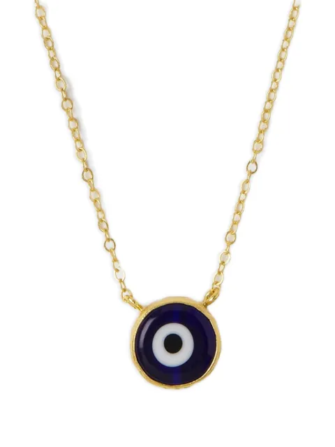 Ottoman Hands navy Nazar evil eye necklace Gold EEP1525BN