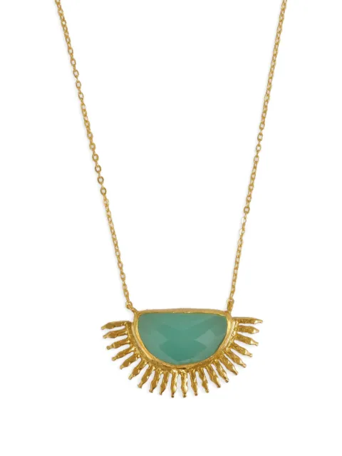 Ottoman Hands Sunrise aqua chalcedony necklace Gold ETH52AN