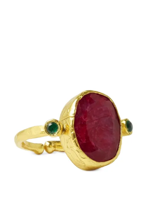 Ottoman Hands Lucia ruby cocktail rings Gold GEM7015AR