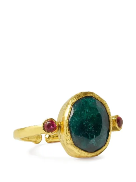 Ottoman Hands Lucia emerald cocktail ring Gold GEM706AR
