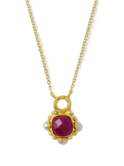 Ottoman Hands Esther ruby pendant necklace Gold GEM5615AN