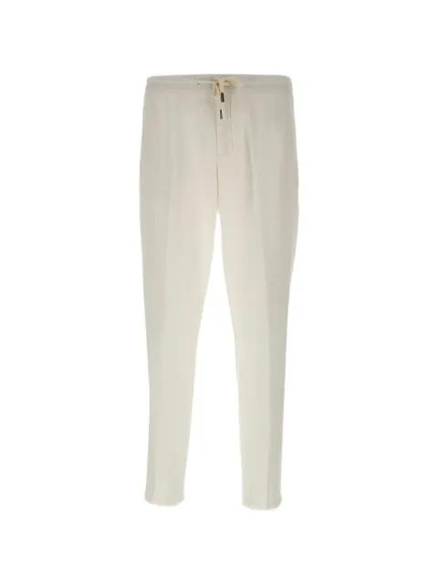 Perfection drawstring elasticated-waistband tapered trousers Neutrals 26PG164901