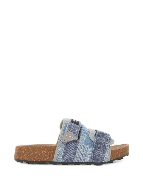 FLOWER MOUNTAIN Niwa jacquard flat sandals Blue 20185691C27