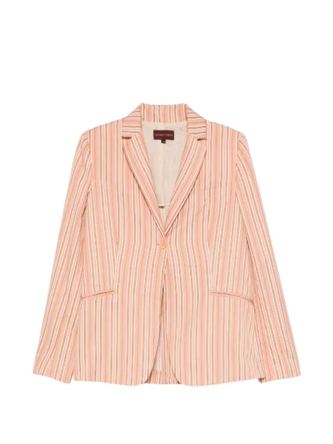 Romeo Gigli Pre-Owned 1990s striped single-breasted blazer Pink RG350AZM
