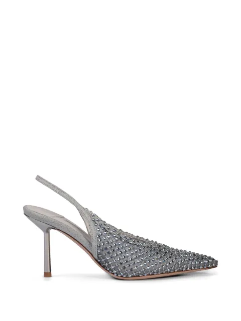 Le Silla Gilda crystal-embellished slingback pumps Grey 4189E080BXPPSCM