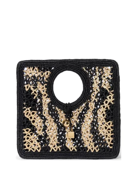 Jacquemus small woven-design charm-detail tote bag Black BAW00421AW00513