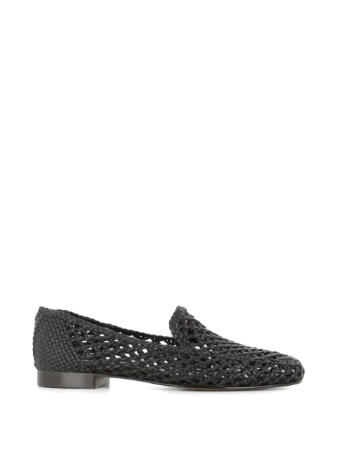 Le Monde Beryl woven leather loafers Black SLOLKNCHO