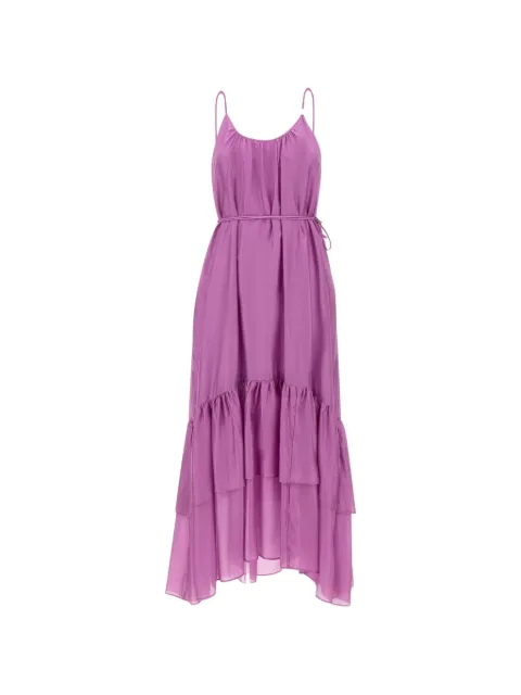 LIU JO ruffled tiered dress Purple CA6315T435AP9635