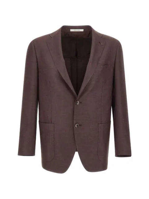 Tagliatore logo-pin two-button blazer Brown 1XD222KB30001M3272