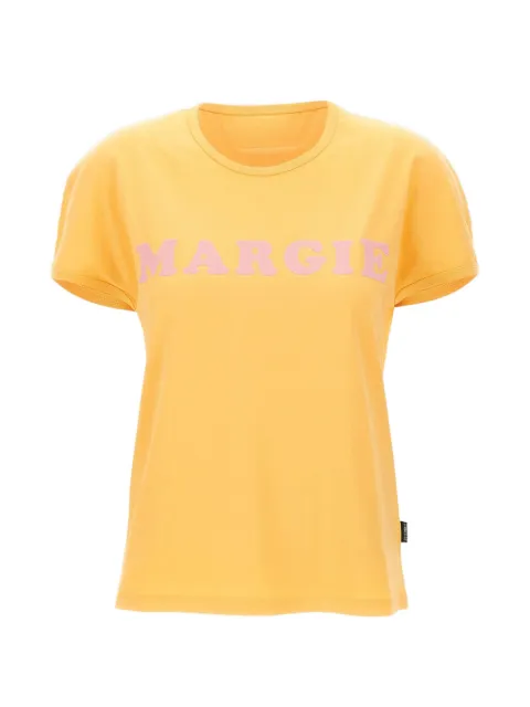 MM6 Maison Margiela logo-print T-shirt Yellow S62GD0212M20108