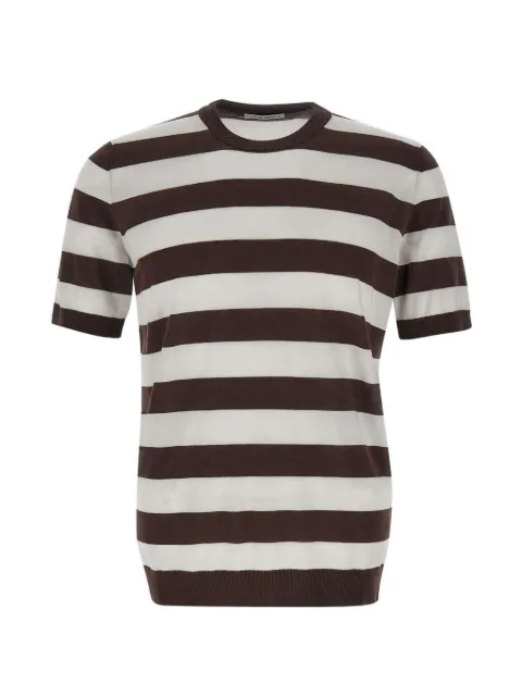 Kangra horizontal-stripe T-shirt Brown 303321232