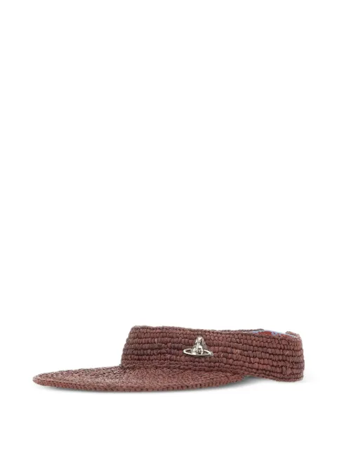 Vivienne Westwood Orb woven raffia visor Brown 8102002TK005ND411
