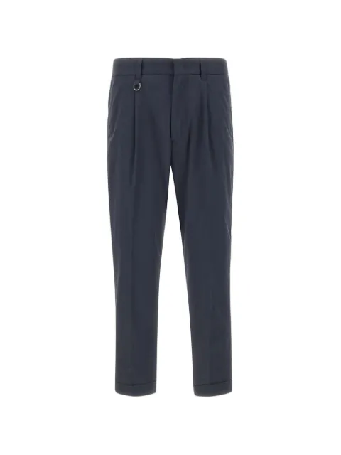 Paolo Pecora pleated turned-up trousers Blue B12501996685