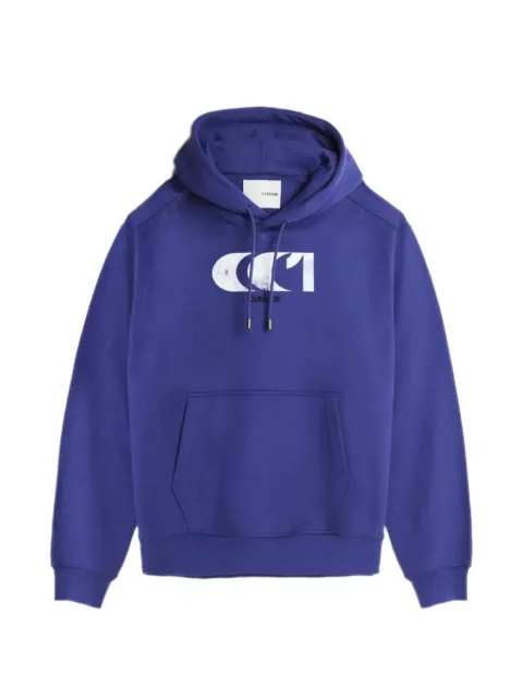 CIARAN CC1 logo-print hoodie Blue C01J04004