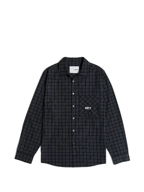 CIARAN CC1 grid check shirt Black C04WT01105