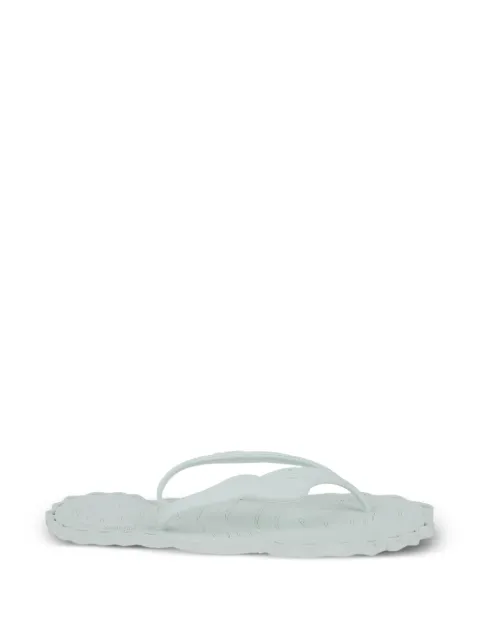 ZIMMERMANN scalloped-edge embossed flip-flops Blue 7434FS26A2