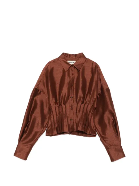 SHUSHU/TONG pleated-waist shirt Brown FSDFTFO02FLA001BN100
