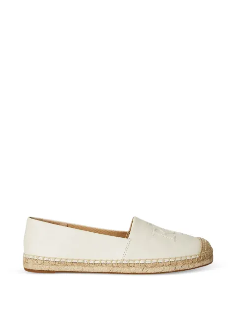 Lauren Ralph Lauren Cameryn embroidered-logo leather espadrilles Neutrals 802P04415004