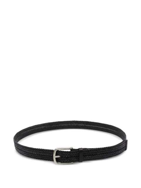 Orciani Plug braided leather belt Brown U08166